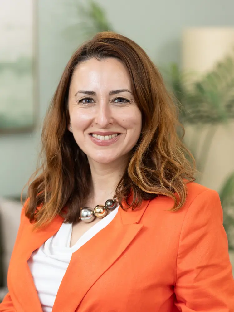 Professional portrait of a compassionate female therapist